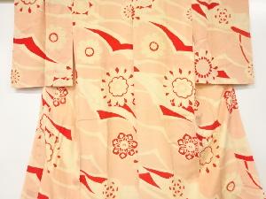 アンティーク　錦紗花模様長襦袢